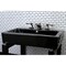 Kingston Brass NS4469AL 8" Widespread Bathroom Faucet, Black Stainless Steel/ Brass NS4469AL - alternate 4